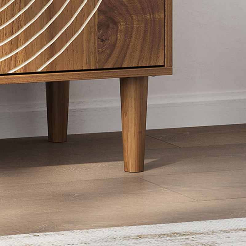 Modern Line Groove Two-Door Storage Cabinet - Waterproof MDF