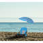 Chaises de plage pliantes avec parasol, chaise basse de plage et de camping pour adultes (paquet de 2, bleu)-70000068