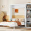 Lit escamotable double pleine grandeur avec tablettes-1275515007
