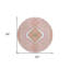 Tapis rond lavable intérieur 8 pi rose vert et ivoire