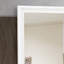 Miroir élégant en grain de bois blanc, 37 x 46 po, verre à faible distorsion, compatible avec la commode et installation facile-1171990020