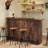 Home Bar Unit With 2-tier Shelves-700244668