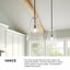 Luminaire suspendu conique à 1 lumière Evanne-60647205