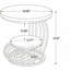 Table ronde avec tablette de rangement ouverte, table d'appoint épaisse à structure en métal et panneau de particules, table de chevet multifonctionnelle pour le salon, la chambre et le salon