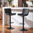 Denan Swivel Adjustable Height Bar Stools, Faux Leather Modern Barstools, Upholstered Counter Stool-994598372-994188635