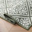 Austell Machine Woven Synthetic Geometric Area Rug in Green/White-478025354-491491050