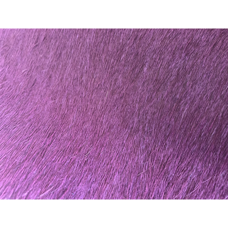 Handmade Dyed Purple Cowhide Rug