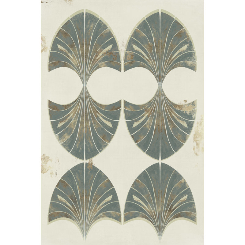 «Shifflett Art Deco Fan II» par Hazel J - impression sur toile tendue, H 18 po x l 12 po