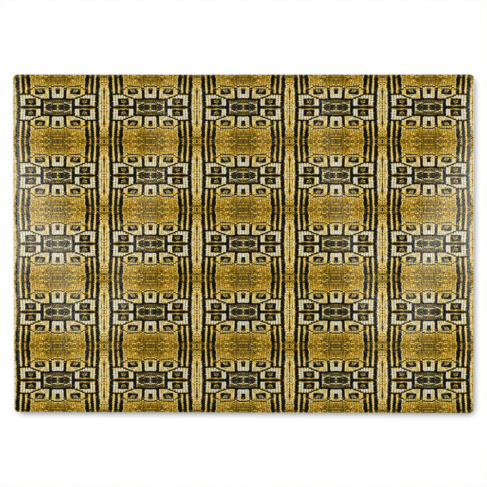 Portuguese Ethnic Tiles Azulejos Glass Chopping Board