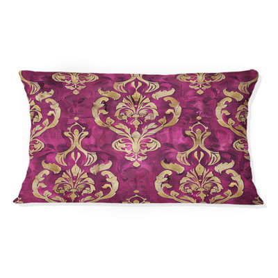Coussin lombaire transitionnel rose et doré