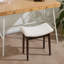 Tabouret de coiffeuse avec coussin de selle, fauteuil de coiffeuse de maquillage de 18 pouces pour le salon, banc de piano avec repose-pieds et tabouret moderne, petit banc rembourré, blanc