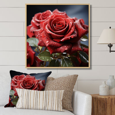 «Crimson Rose Passion II», reproduction sur toile