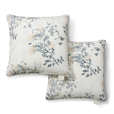 MARTHA STEWART Charming Foliage Indoor Outdoor Pillow 2-Pack Set, 18"