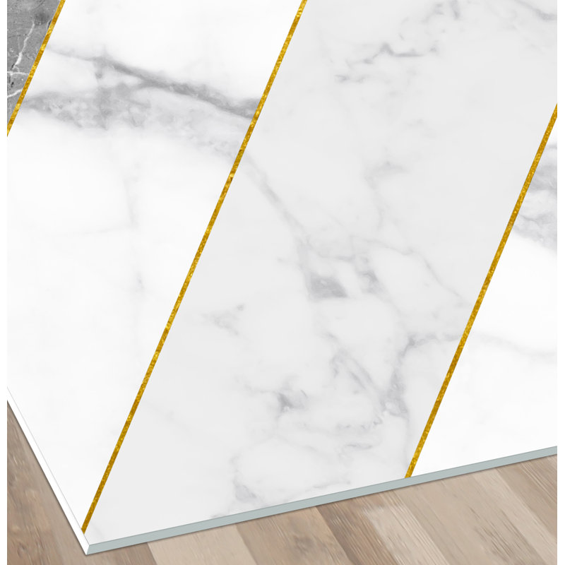 Suri Marble Grey/White Indoor/Outdoor Kitchen Mat, Runner 80 x 300cm