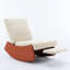 Fauteuil inclinable berçant avec revêtement orange stable et confortable