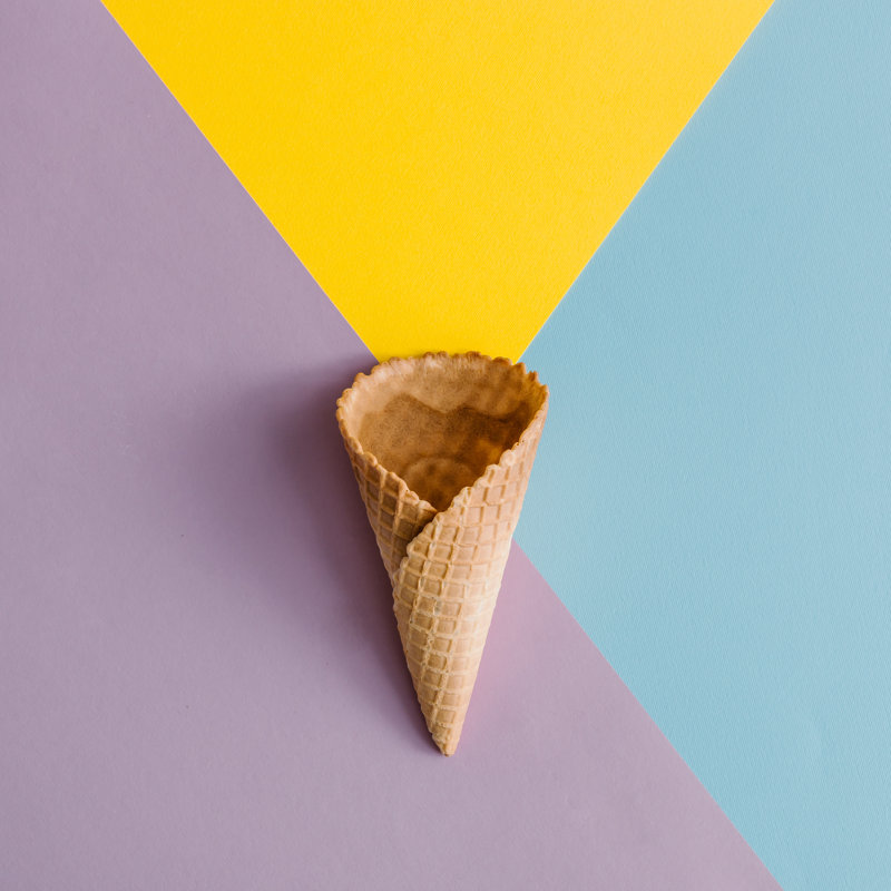 Ice Cream Cone - Wrapped Canvas Print, 51cm H x 51cm W x 3.8cm D