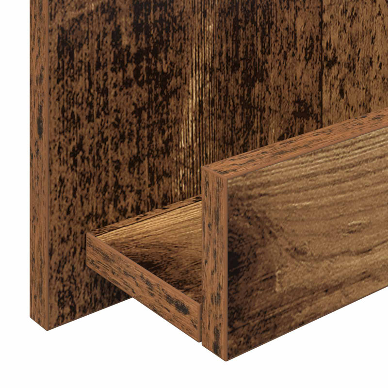 Wood Free Standing Magazine Rack, Dark Brown