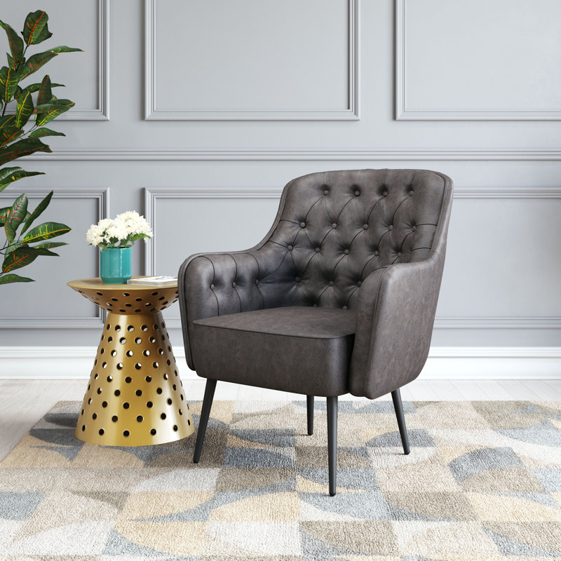 Fauteuil Tasmania, 100 % polyester noir