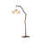 Twisted Branch Frame Floral Fabric Floor Light Fixture