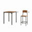 Combinaison complète de meubles de table pour la maison, fonctionne comme une table de salle à manger régulière avec des chaises et des meubles de conversation pour les espaces intérieurs