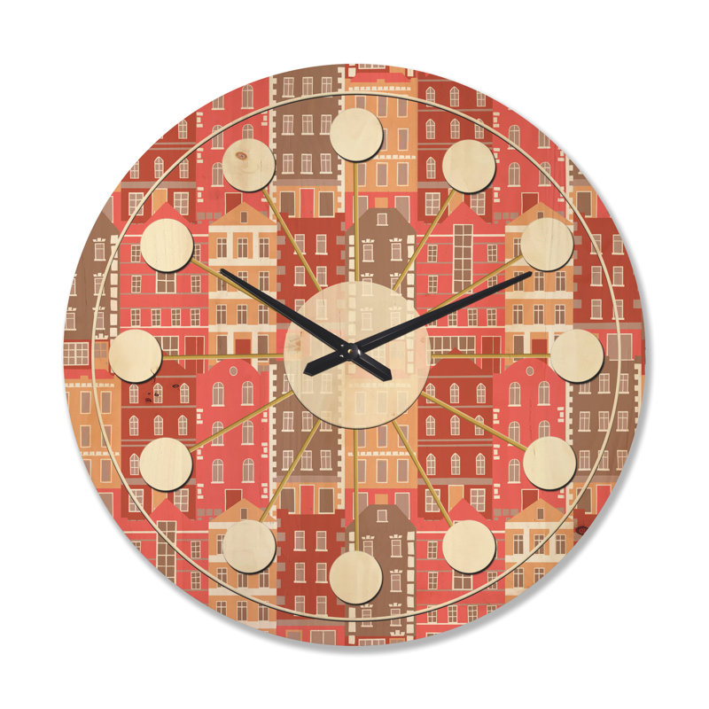 Colorful Colorful - Horloge murale Mid-Century, Grand
