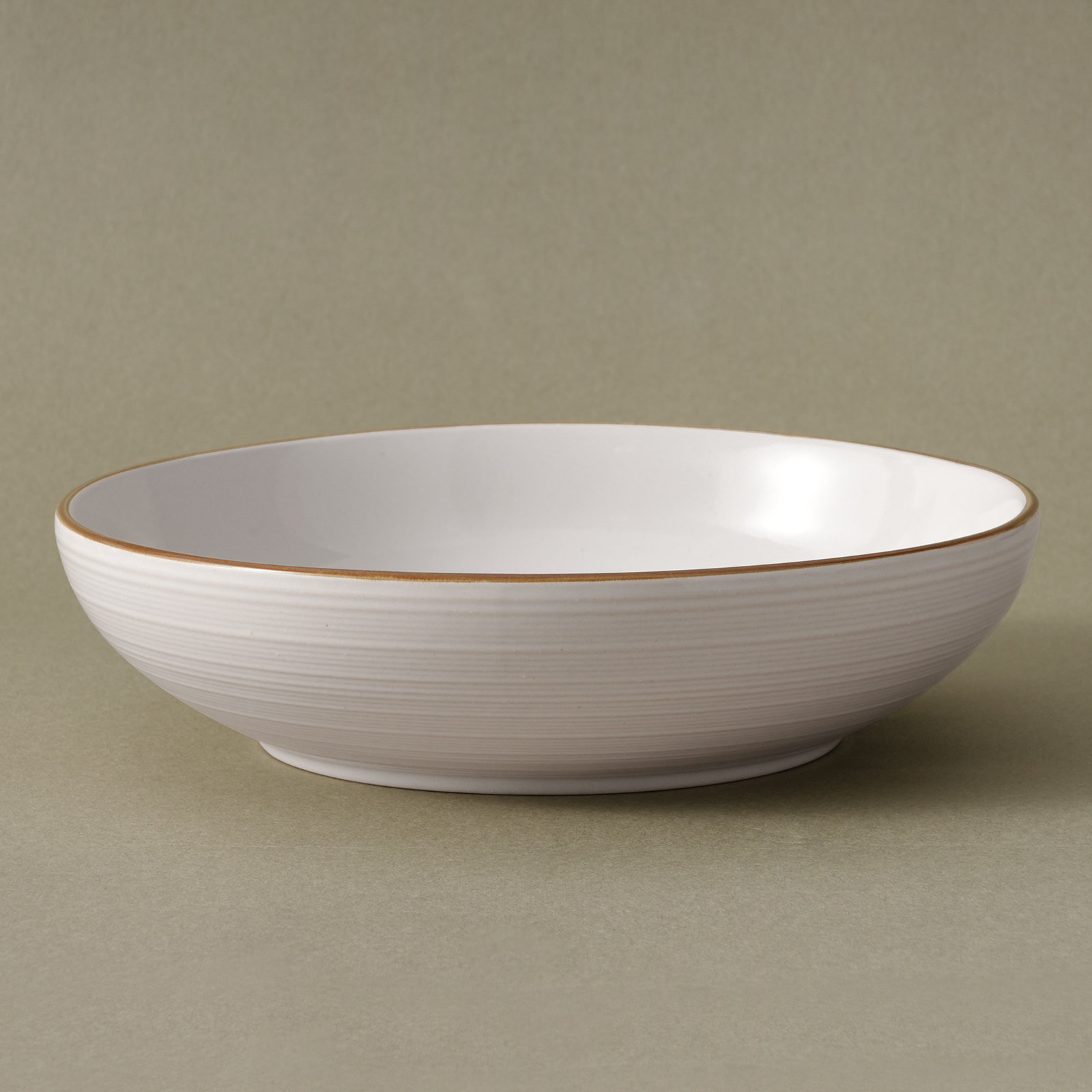 4 Piece 8.6 Inch Pasta Bowl Set, Stoneware Bowls Set, Off White