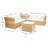 Wicker 4 - Person Patio Conversation Set with Cushions-277256165