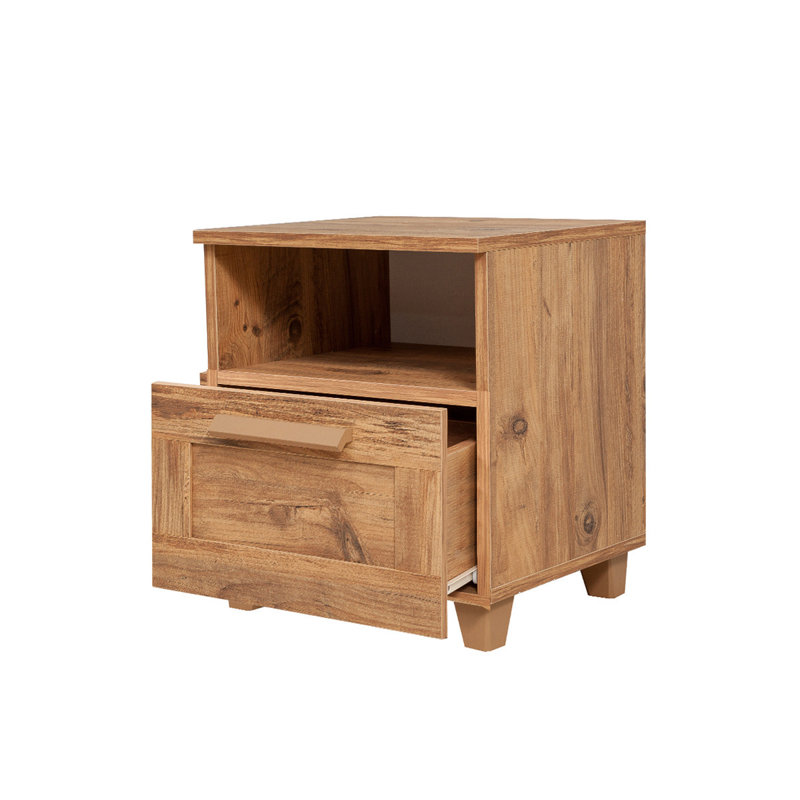 Table de chevet 1 tiroir Tedrow, Brun