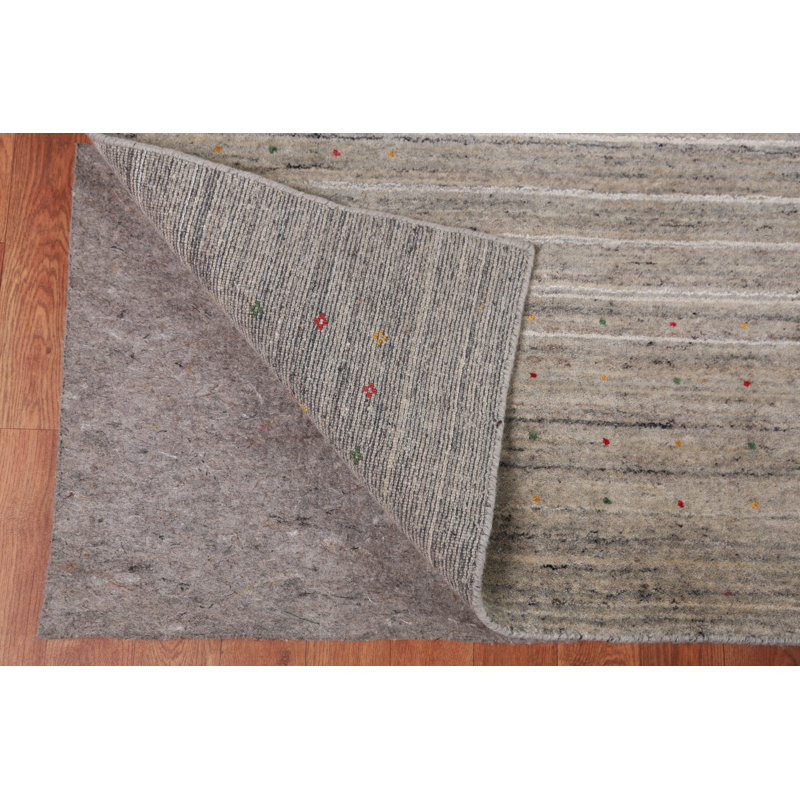 Striped Gabbeh Indian Area Rug 9