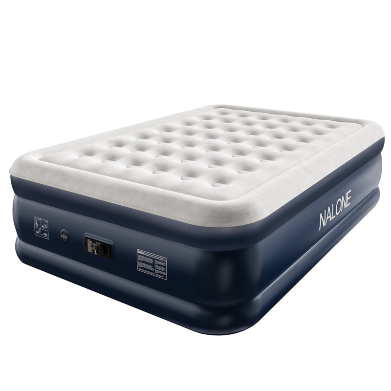 Matelas gonflable gonflable, lit gonflable de 18 pouces avec pompe intégrée