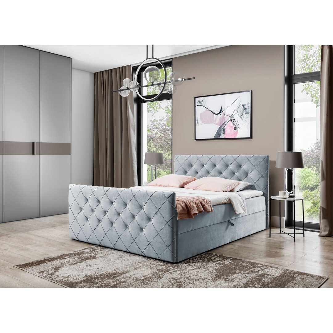 Boxspringbett Noor mit Topper und Bettkasten