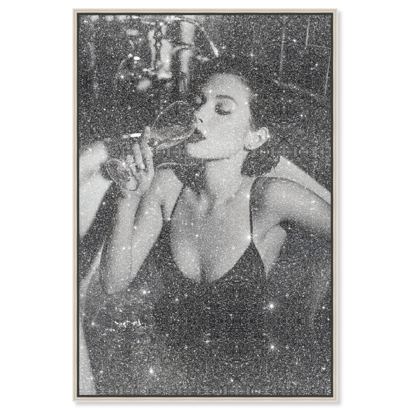 Darkened Glow Print by Oliver Gal, 37"H x 25"W, Silver Floater Frame