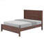 Structure de lit en bois de pin massif Timbercrest avec garniture de protection, lit plateforme de la chambre principale de style campagne moderne, base de support à lattes robuste, aucun sommier nécessaire, 2 couleurs, 3 tailles de style haut de gamme-123418554-123297193