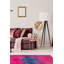 Tapis transitionnel de couleur rose 4 pi 4 po x 7 pi 5 po