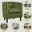 Barrel-Shaped Upholstered Velvet Chair-176999434
