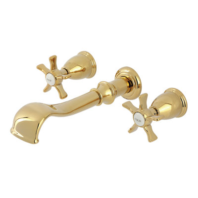Kingston Brass Hamilton Two-Handle 3-Hole Wall Mount Roman Tub Faucet