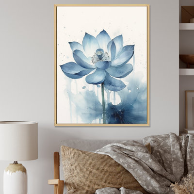 Timeless Lotus Saphire sur toile