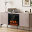 Abbottson 22.5'' W Black Electric Fireplace
