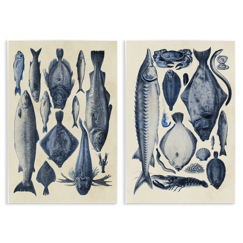 Ensemble de plaques murales variées, 2 pièces, par Alicia Longley, H 15 po x l 20 po