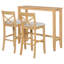 Ensemble de coin-repas à hauteur de bar rectangulaire en bois de 48 po Farmhouse-129590909