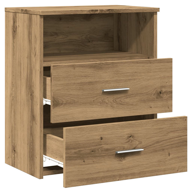 Dernier 50cm W Bedside Table, Artisan Oak
