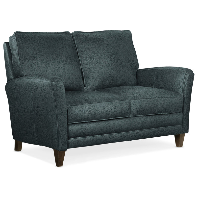 Zion Loveseat, Cobblestone, Anilina Hunter Genuine Leather