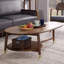 Table basse moderne minimaliste en noyer noir
