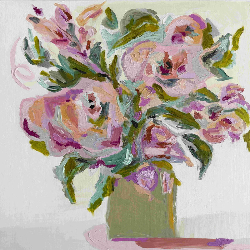" Floral Study " by Laura Fedorowicz, 12" W x 12" H