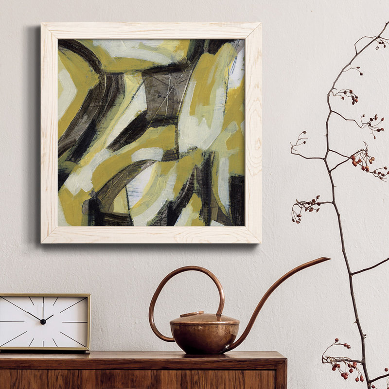 Citron Rhythm II - Toile encadrée de qualité supérieure - prête à être accrochée, H 31,5 po x l 31,5 po x P 1,5 po
