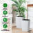 2-Pack 16Inch Rattan Self-Watering Planters with Water Level Indicator White-567735527