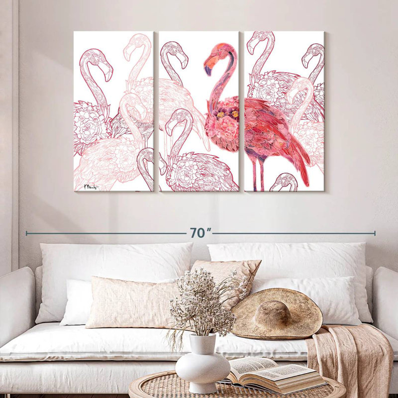 Brampt Flamingo Flock White, 32" H x 50" W