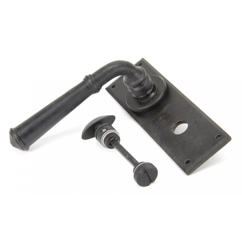 Regency Bathroom Door Handle Kit, External Beeswax