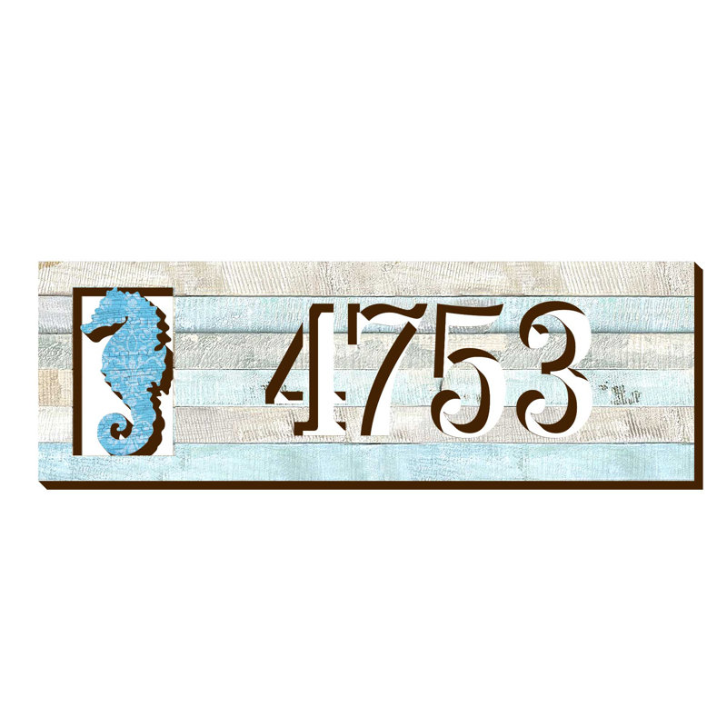 Plaque d'adresse sur 1 ligne Seahorse, Oui