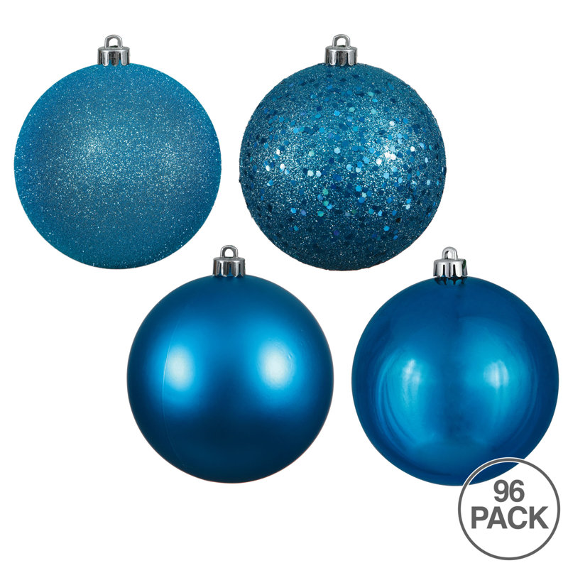 Ornement boule Vickerman, Turquoise, 96, 1.6"